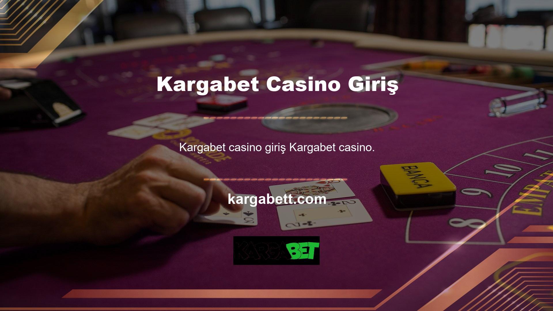 Kargabet giriş ve canlı casino da çok etkilidir